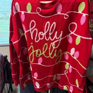 Marleylilly  Festive Red 'Holly Jolly' Women's Tunic